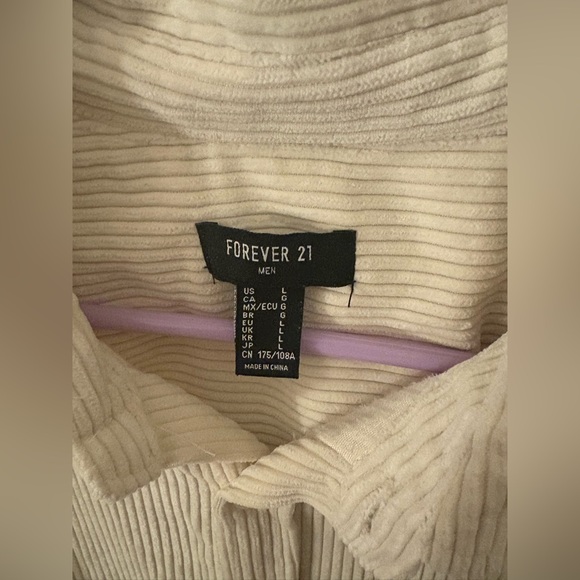 Forever 21 Off-White Corduroy Shirt - Picture 4 of 4
